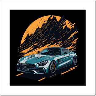 Mercedes AMG GT R Classic Car Posters and Art